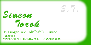 simeon torok business card